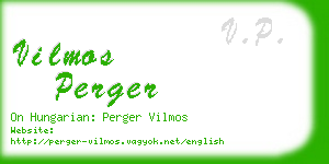vilmos perger business card